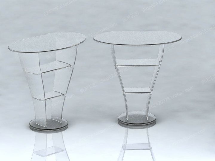 Frosted Clear Acrylic Lectern Stand for Acrylic Jewelry Display Case
