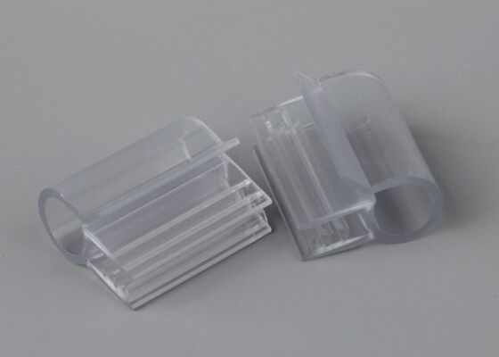 Schildhalter-Clips mit Drahtdurchmesser im Regal, Transparente PVC-Klemme